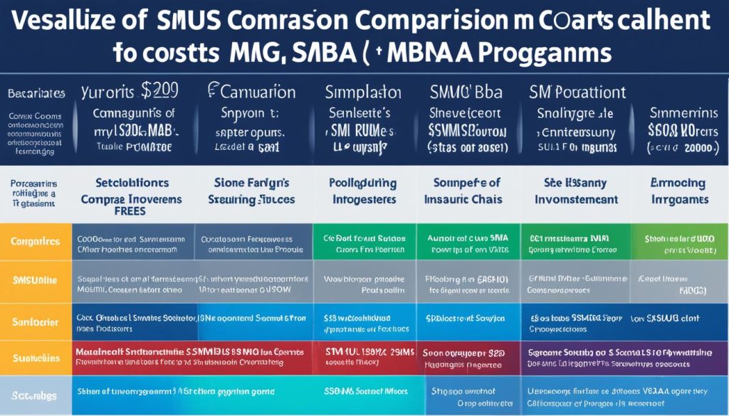 online MBA programs cost comparison